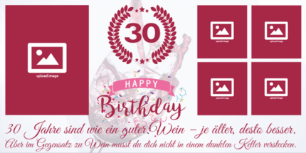 XXL-Banner zum 30. – personalisierbar für die Party
