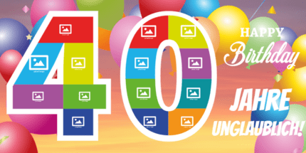 Individuelles 40er-Geburtstagsbanner – online gestalten und drucken lassen