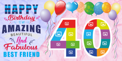 40. Geburtstag: persönliches Geburtstagsbanner mit eigenem Motiv