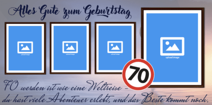 Geburtstagsbanner zum 70. Geburtstag – personalisiert mit Foto und Text