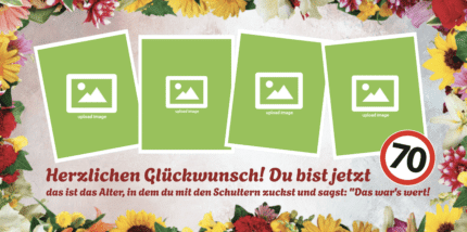 70er Geburtstagsbanner – personalisiert, robust und langlebig