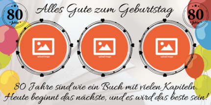 80. Geburtstag: persönliches Geburtstagsbanner mit eigenem Motiv