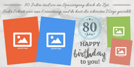 Geburtstagsbanner zum 80. Geburtstag – personalisiert mit Foto und Text