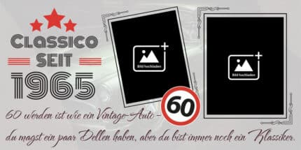 Geburtstagsbanner im Classico Design zum 60. Geburtstag – individuell gestalten und drucken lassen