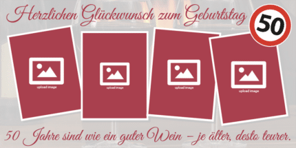 50. Geburtstag: persönliches Geburtstagsbanner mit eigenem Motiv