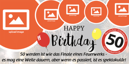 XXL-Banner zum 50. – personalisierbar für die Party