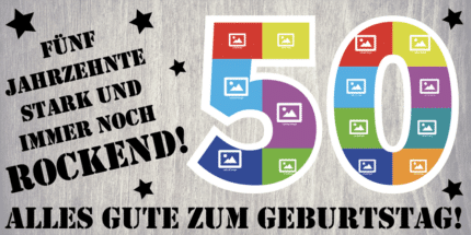 Geburtstagsbanner 50 Jahre – hochwertiger Druck, individuell gestaltbar